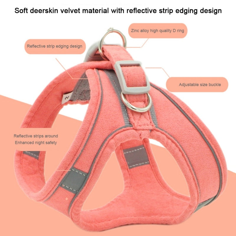 Breathable Mesh Reflective Harness With Leash